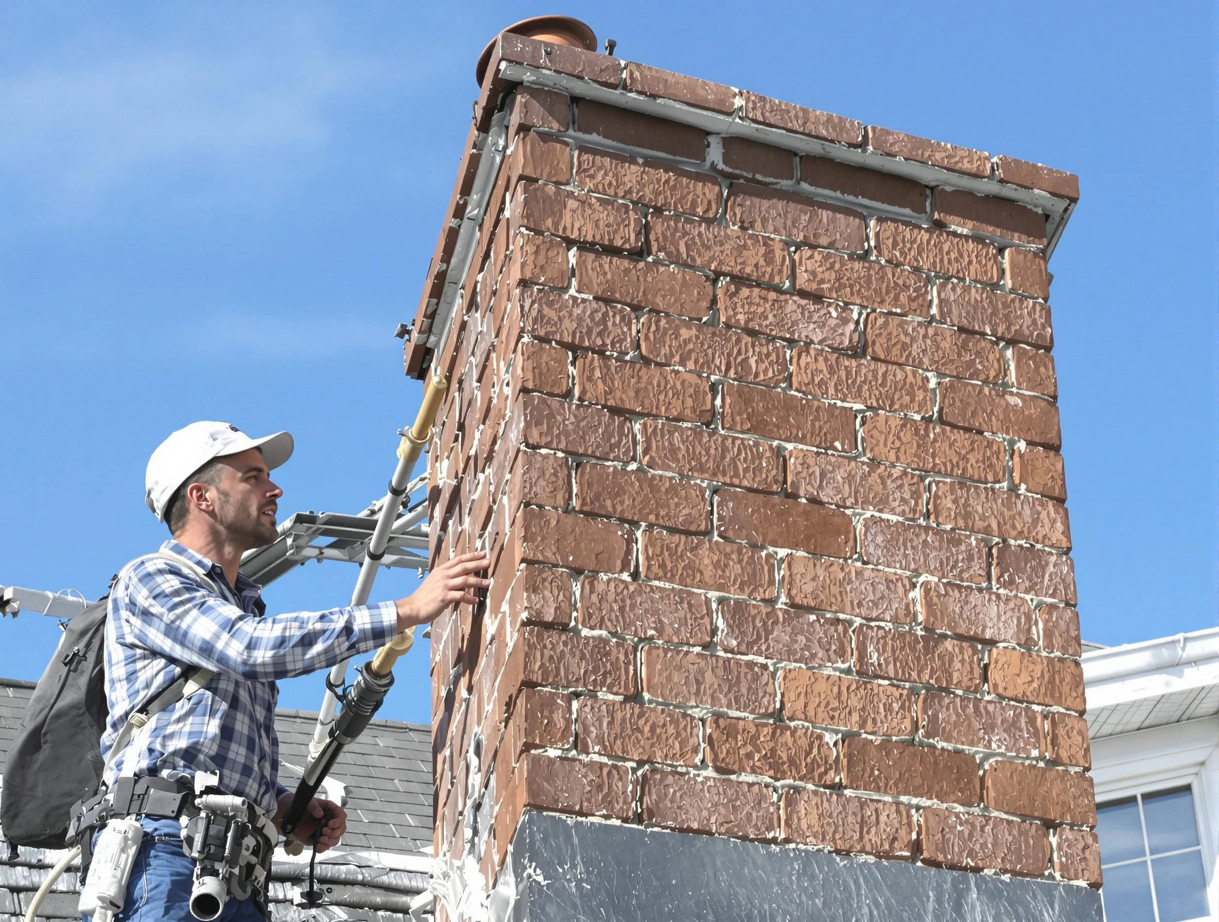 Brickwork for a chimney rebuild by Springville Chimney Sweep in Springville, AL