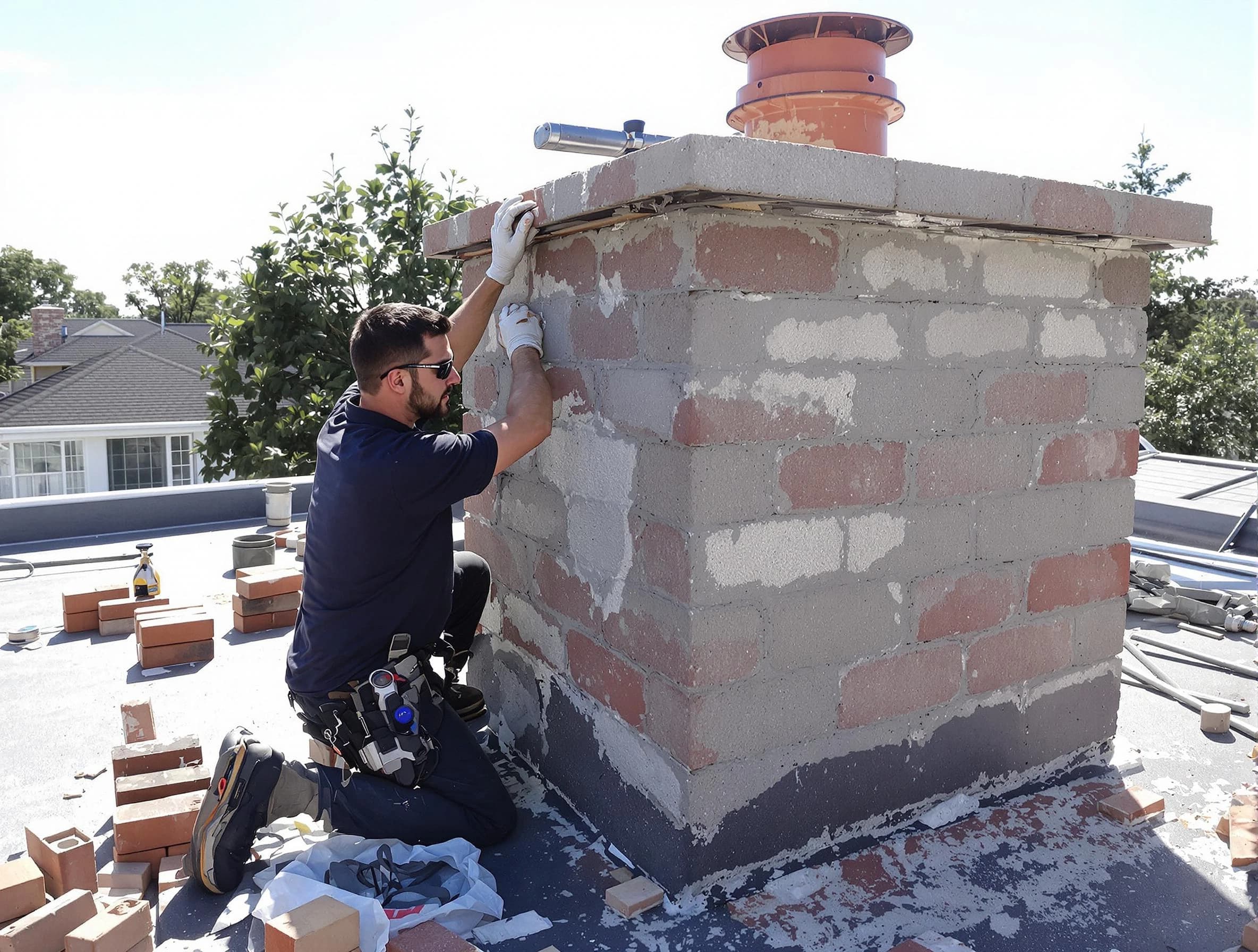 Advanced chimney repair process by Springville Chimney Sweep in Springville, AL