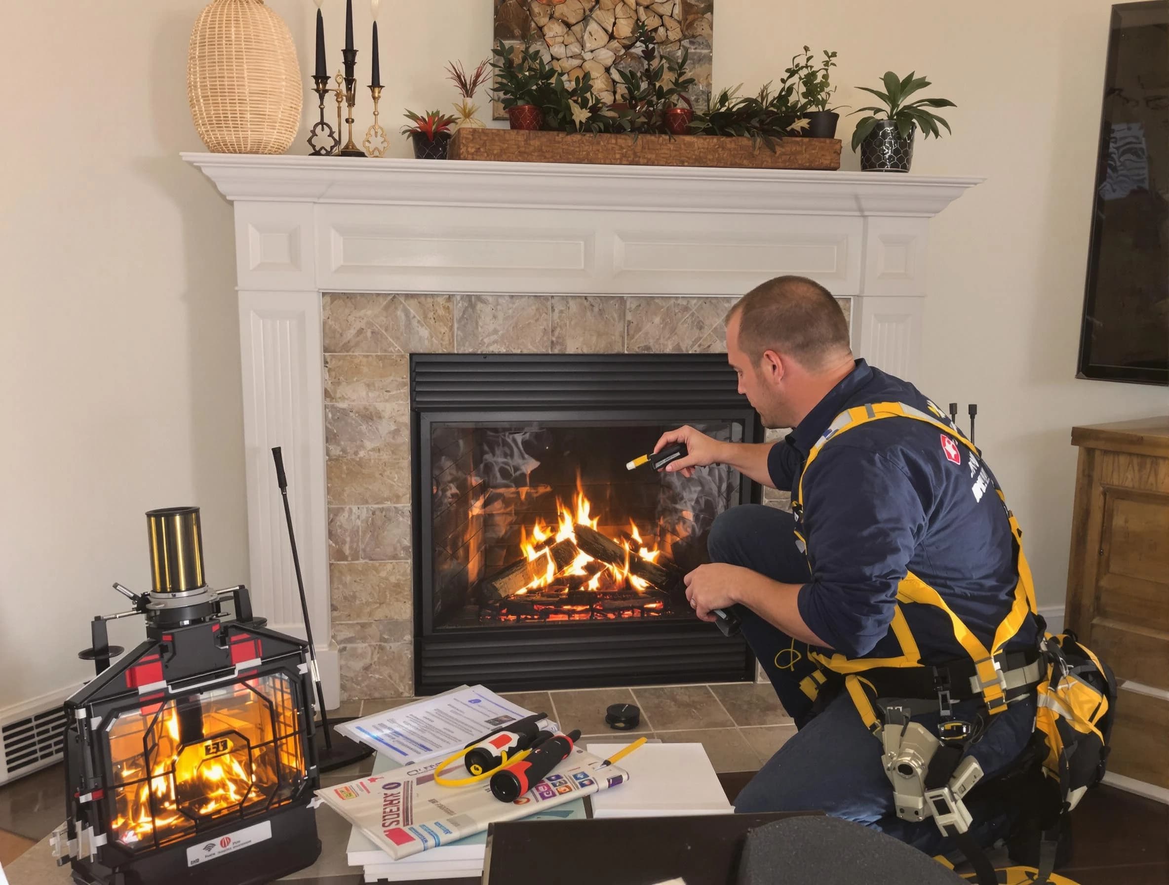 Safety-focused fireplace inspection by Springville Chimney Sweep in Springville, AL