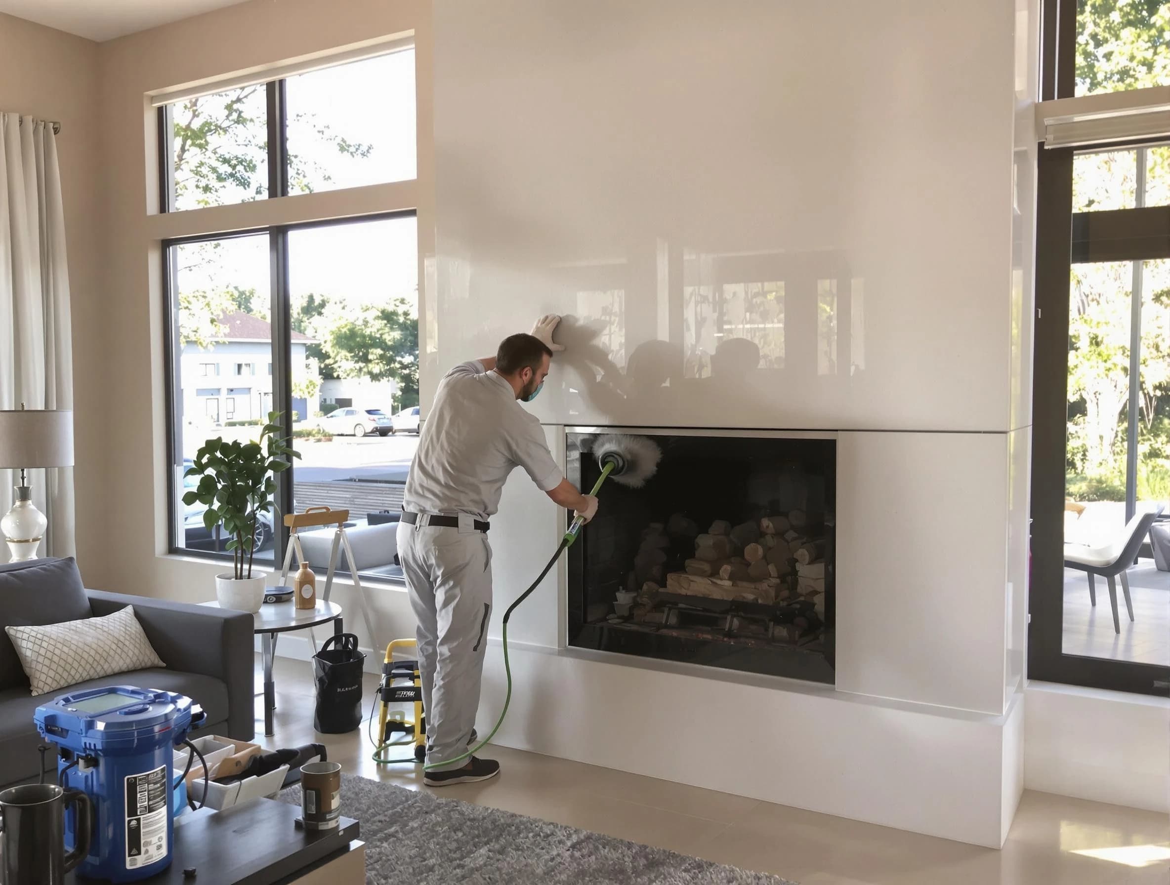 Springville Chimney Sweep performing thorough soot removal in Springville, AL